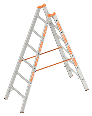 Aluminium dubbele ladder 3 meter