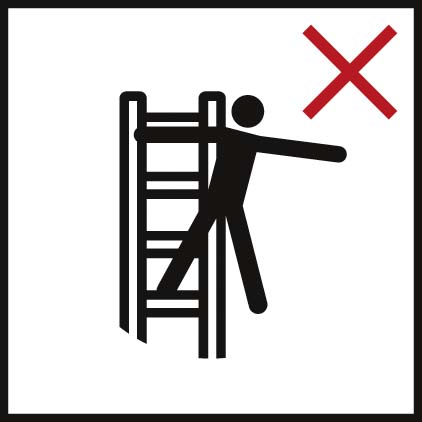 verlies van evenwicht op ladder