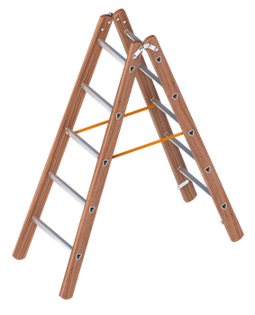 Houten ladder aluminium sporten