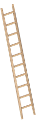Houten ladder met punten