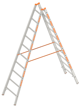 Aluminium dubbele ladder