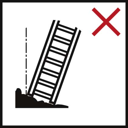 Verkeerd geplaatste ladder